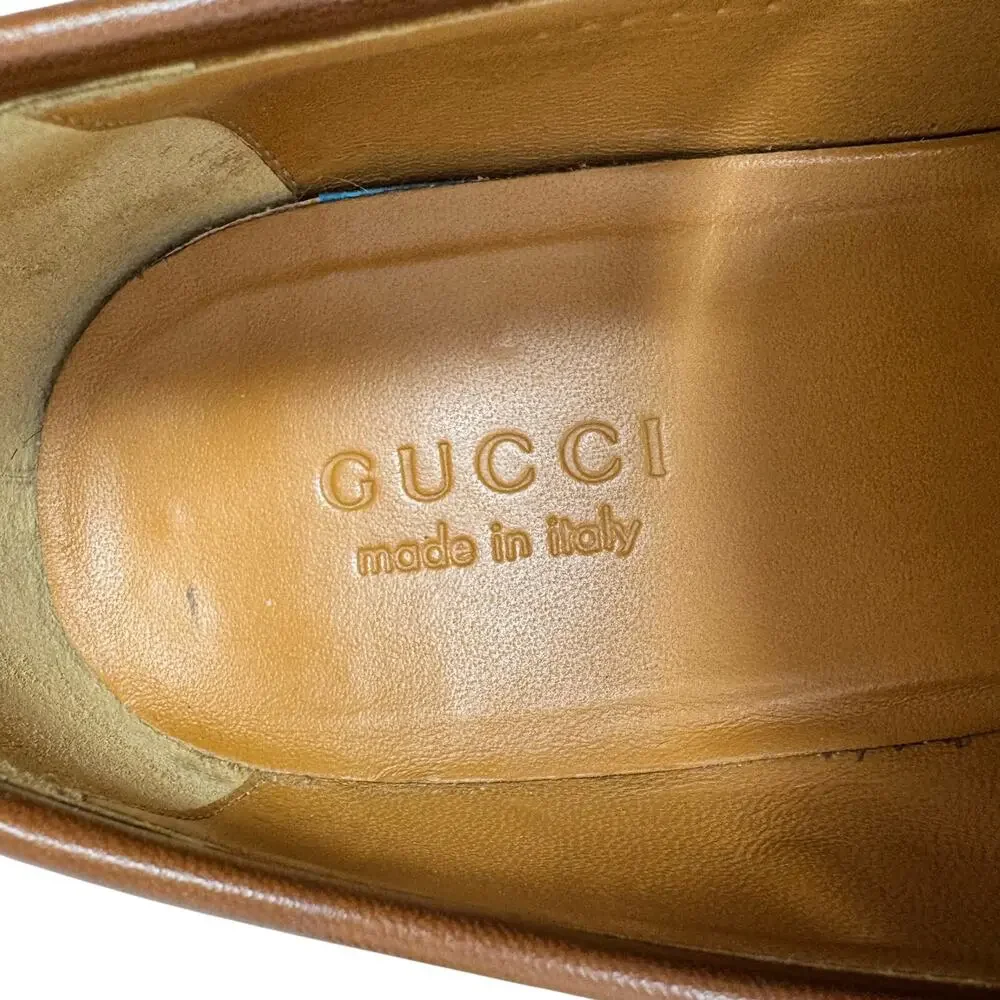 Gucci Horsebit Raffia Loafers Mens 10 Brown Leather Trim Italy